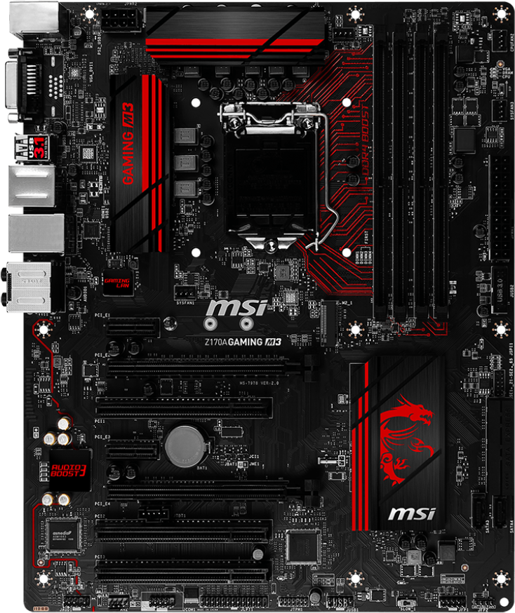 Материнская плата msi z170a gaming m3 какие процессоры поддерживает